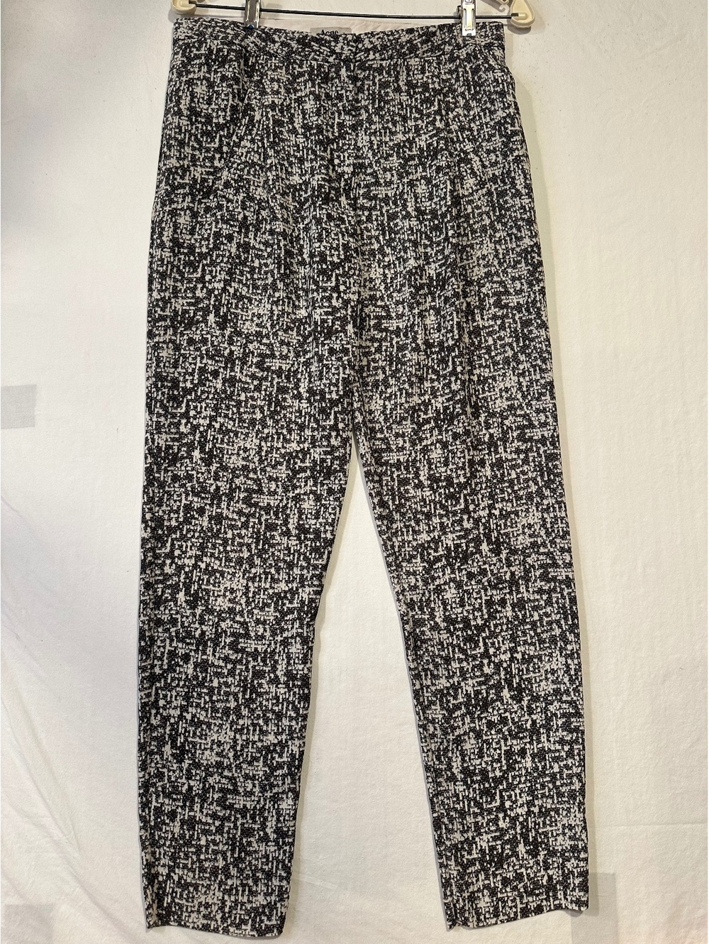 Acne Studios Women’s 36 US 4 Black White Abstract Print Straight Pants